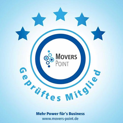 Geprüftes Mitglied von Movers Point - Mehr Power für's Business